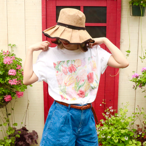 アートを着るTシャツ チューリップ Tシャツ Asahi art style 通販