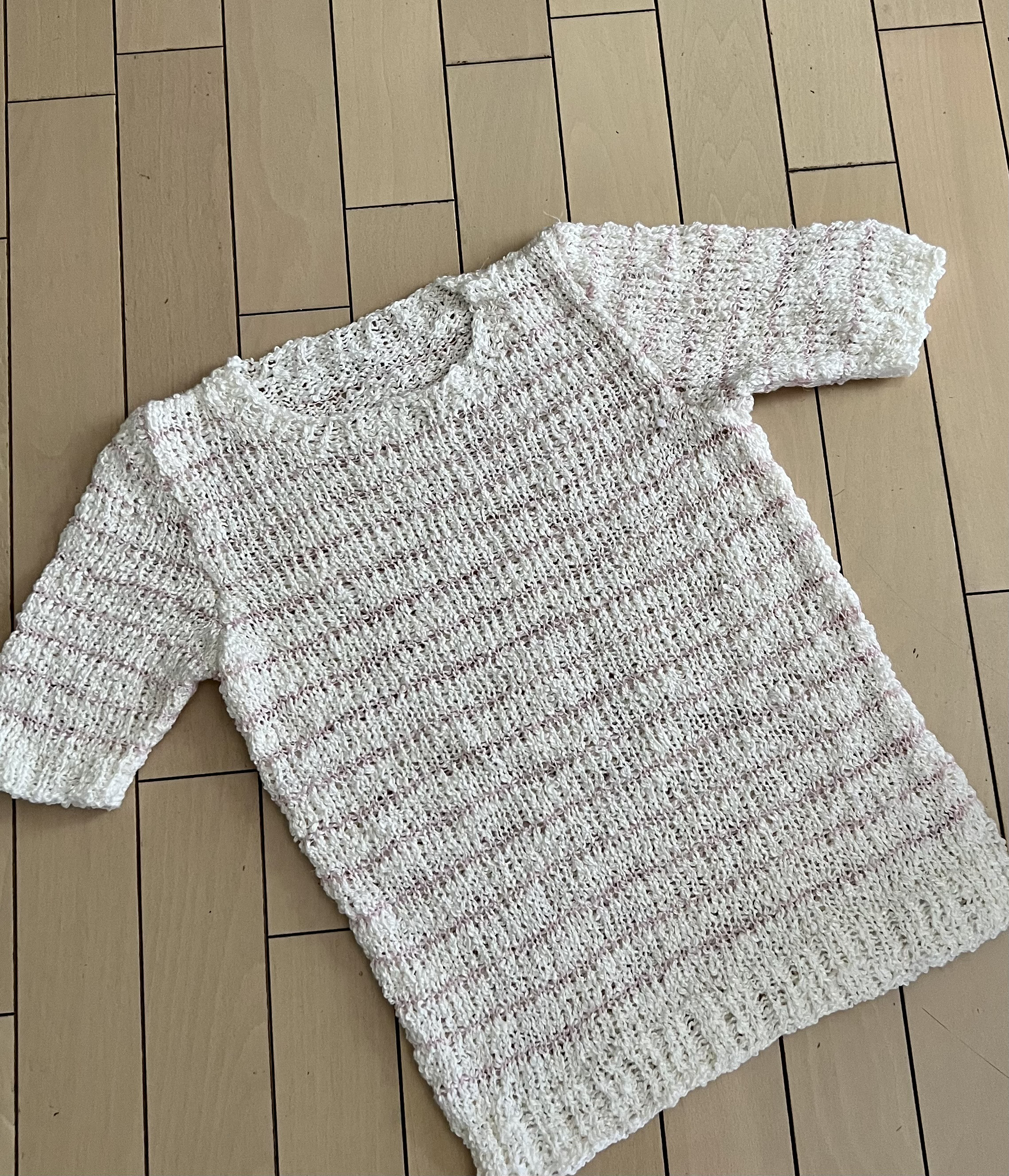 半袖ボーダープルオーバー