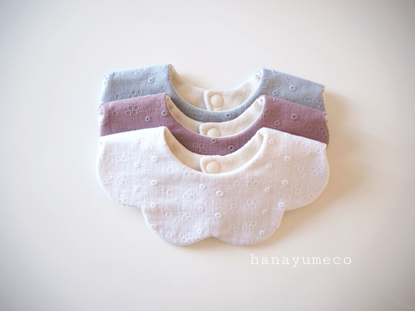 大人気❤︎》レースガーゼ 花びらスタイ スタイ・よだれかけ