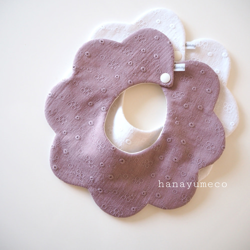 大人気❤︎》レースガーゼ 花びらスタイ スタイ・よだれかけ