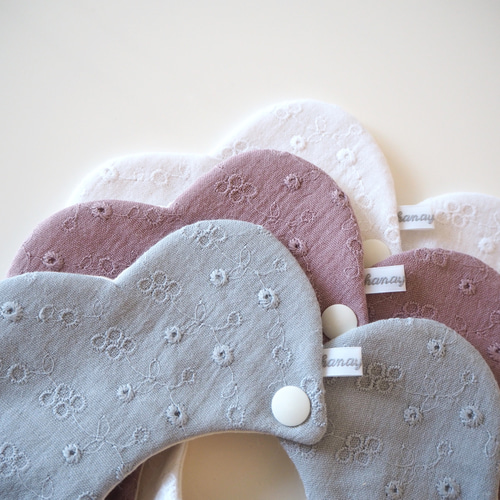 大人気❤︎》レースガーゼ 花びらスタイ スタイ・よだれかけ