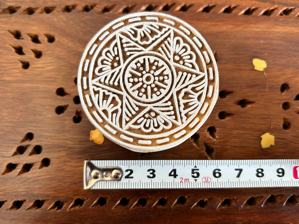 インド 木版 ハンド ブロック スタンプ プリント B05 2枚目の画像