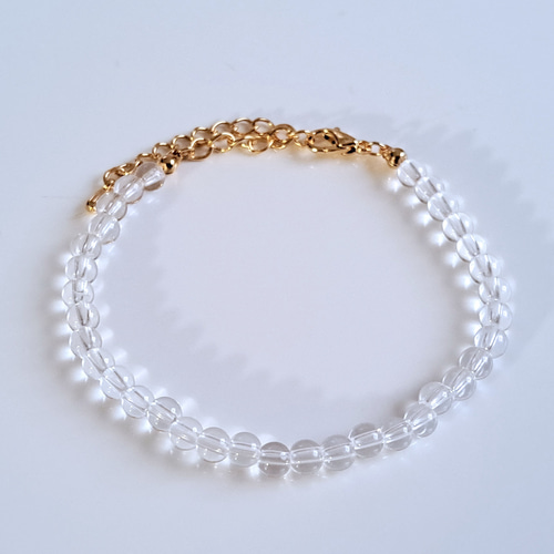 瀬織津姫＊～浄化の雫～AAA天然水晶ブレスレット ブレスレット Usagi