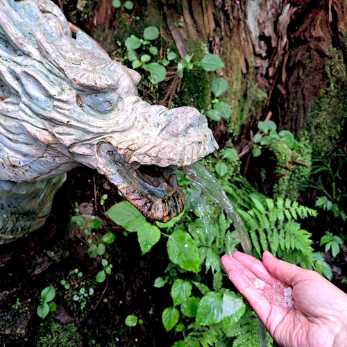 出雲国謹製勾玉使用 瀬織津姫（白龍）天然石ブレスレット 内径約18cm 出雲国謹製勾玉使用 瀬織津姫（白龍）天然石ブレスレット 内径約18cm