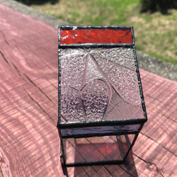五角形のテラリウムステンドグラス　昭和ガラス　レトロガラス 8枚目の画像