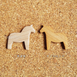 木製マグネット ■馬・ダーラナホース■2個セット 3枚目の画像