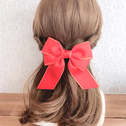 輝くステージを応援します♡赤×青×ゴールド金チアダンスリボンヘアゴム☆おひとつ ゴールド×赤☆チアダンスリボンヘアゴムおひとつ - メルカリ