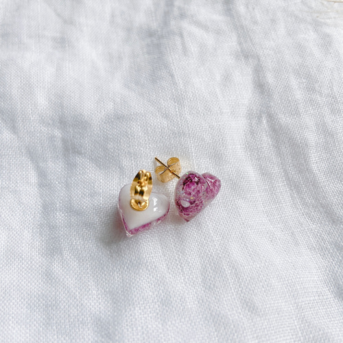 Natural flower × Swarovski heart cherry 》 ナチュラル