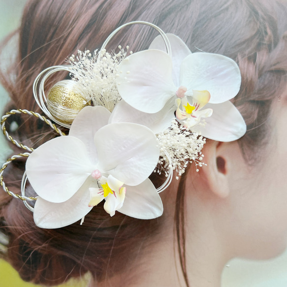 アンティーク カラー 髪飾り ～ 白無垢 にも 結婚式 成人式 ドレス