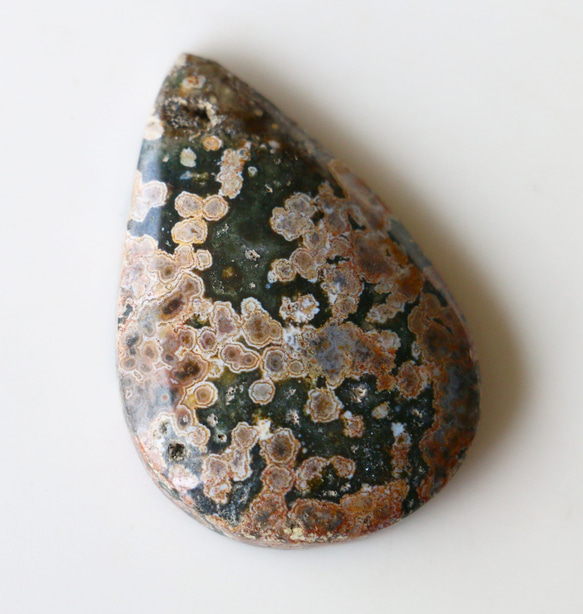 60ｃｔ　天然石　オーシャンジャスパー　ペアシェープ　カボション　ルース 4枚目の画像