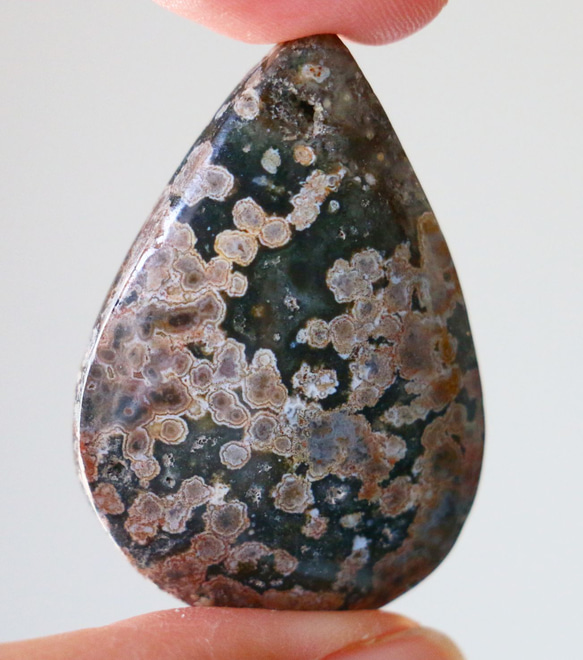60ｃｔ　天然石　オーシャンジャスパー　ペアシェープ　カボション　ルース 1枚目の画像