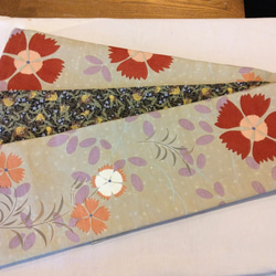 【新品】綿半幅帯･長尺･(なでしこボタニカル)･浴衣帯･リバーシブル　日本製　綿 6枚目の画像