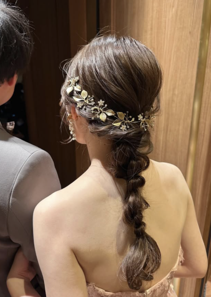 MA136 ウェディング ヘッドドレス　カチューシャ ブライダル ヘアアクセサリー 結婚式 前撮り 卒業式