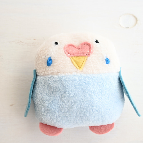 セキちゃん （白×水色セキセイインコぬいぐるみ） ぬいぐるみ