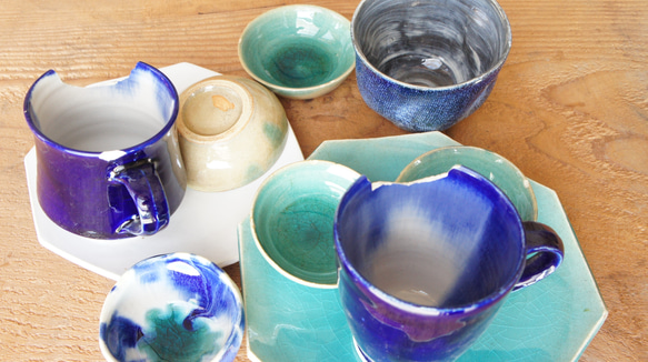 [新] Marquetry and pottery 項鍊 &lt;&lt;Turkey Blue&gt;&gt; 第4張的照片