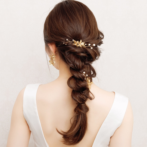 MA156 ウェディング ヘッドドレス　カチューシャ ブライダル ヘアアクセサリー 結婚式 前撮り 卒業式 1枚目の画像