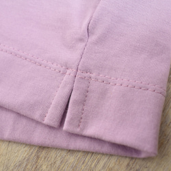 薰衣草粉色棉質氣球袖 T 卹 第7張的照片