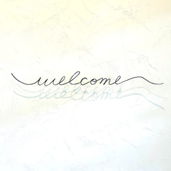 【受注制作】2重線　welcome ワイヤーアート　ウェルカム 2枚目の画像