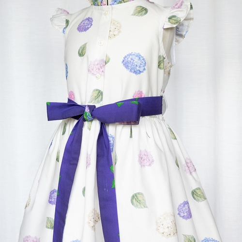 紫陽花フリルワンピース 子供服 Areu 通販 16097551｜Creema