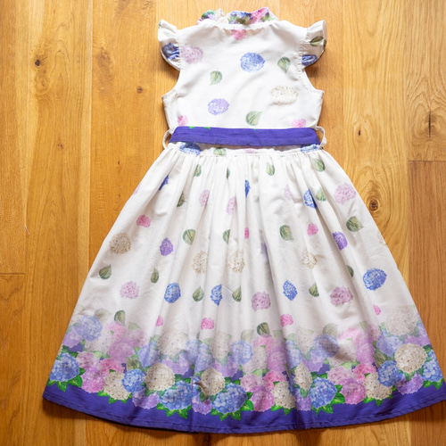 紫陽花フリルワンピース 子供服 Areu 通販 16097551｜Creema(クリーマ)