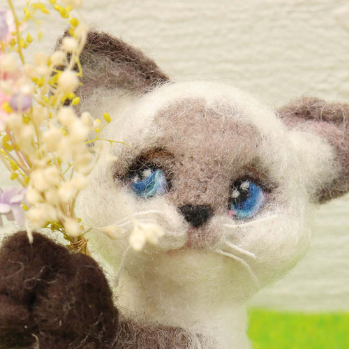 花もちにゃんこ バリエーション 羊毛フェルト 可愛い 羊毛フェルト