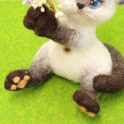 花もちにゃんこ バリエーション 羊毛フェルト 可愛い 羊毛フェルト