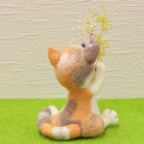 花もちにゃんこ バリエーション 羊毛フェルト 可愛い 羊毛フェルト