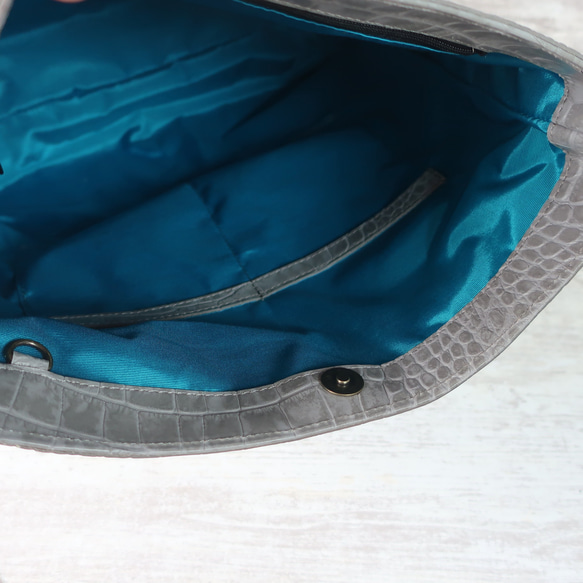 （Creema限定 ）夏の福袋・３点セット☆彡グレーの福袋・バッグ＆お財布＆スマホSDのセットです。 8枚目の画像