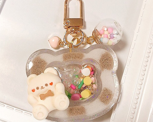 もふもふくまちゃんシェイカー◇シャカシャカキーホルダー ゆめ