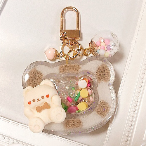 もふもふくまちゃんシェイカー◇シャカシャカキーホルダー ゆめ もふもふくまちゃんシェイカー◇シャカシャカキーホルダー ゆめ