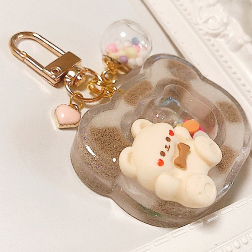 もふもふくまちゃんシェイカー◇シャカシャカキーホルダー ゆめ もふもふくまちゃんシェイカー◇シャカシャカキーホルダー ゆめ