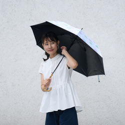 森野學校 防曬防雨長傘 遮陽傘 雨傘（復古幾何圖案）防紫外線 第12張的照片