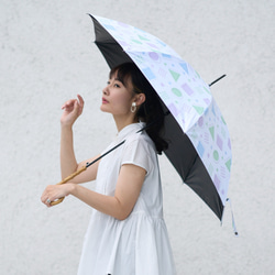 ﾓﾘﾉｶﾞｯｺｳ 晴雨兼用 長傘  日傘 雨傘 (レトロな幾何学模様) UVカット 1枚目の画像