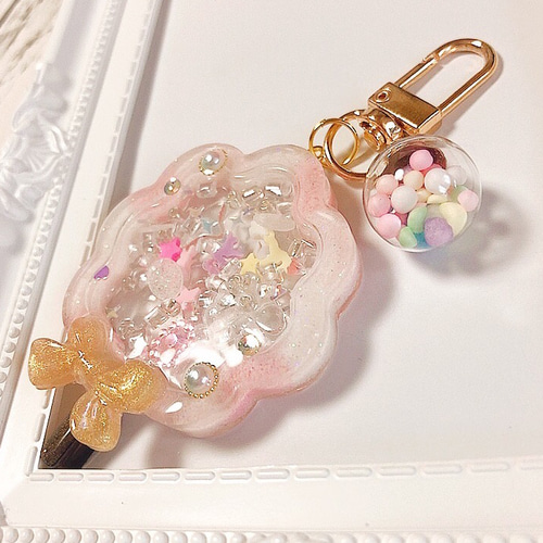 ふわふわわたあめシェイカー◇シャカシャカキーホルダー ゆめかわいい