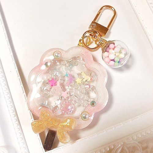 もふもふうさちゃん◇シェイカー シャカシャカキーホルダー うさぎ