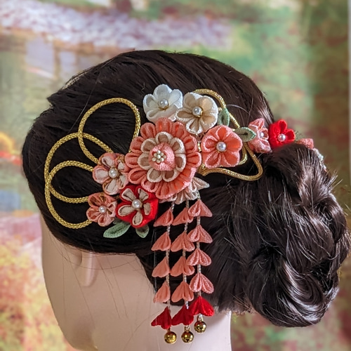 つまみ細工 髪飾り7点セット 和装 振袖 七五三 成人式 卒業式