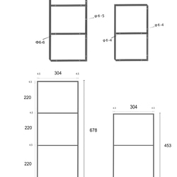 シェルフ・ラック【アイアンシェルフ/Iron shelf/３段/アジャスター