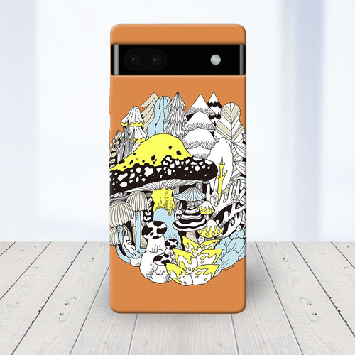 ☆ Android ほぼ全機種対応 スマホケース ☆うさぎとキノコの森