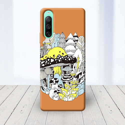 ☆ Android ほぼ全機種対応 スマホケース ☆うさぎとキノコの森
