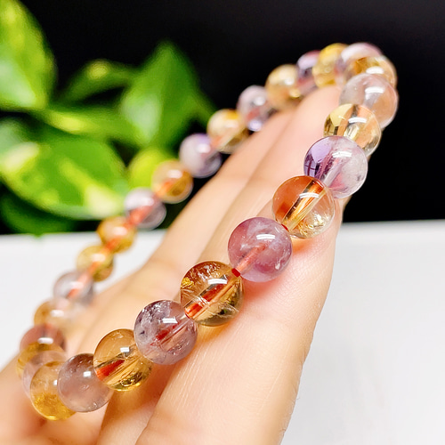 超美品】 アメトリン アメジスト シトリン ブレスレット 天然石