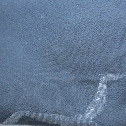 ７１９８　黒の正絹の着物で作った巾着袋　＃送料無料 5枚目の画像