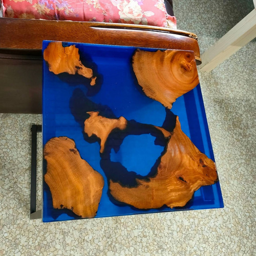 ケヤキ×クリアレジンサイドテーブル ケヤキ商品一覧｜レジンテーブル