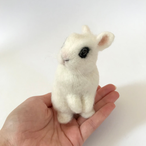 うさぎ 羊毛フェルト ドワーフホト ミニうさぎ うたっち 羊毛フェルト