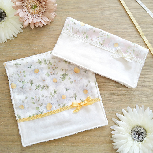 MH1  ミシェル　ガーゼハンカチ　15×15 MH1 ミシェル ガーゼハンカチ 15×15 マーガレットのガーゼ