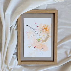 アルコールインクアート　原画 イルカ 額装 30cm✖️30cm アルコールインクアート 原画 「水と空と」 絵画
