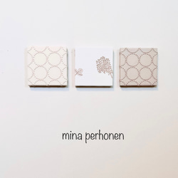 mina perhonen  ミナペルホネン  ファブリックパネル 3点セット ハンドメイド 1枚目の画像