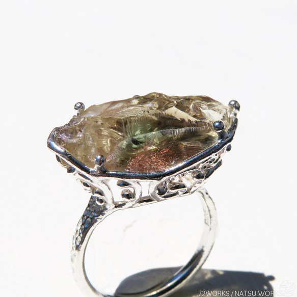 オレゴンサンストーン リング / Rough Oregon Sunstone Ring 4枚目の画像