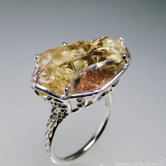 オレゴンサンストーン リング / Rough Oregon Sunstone Ring 8枚目の画像