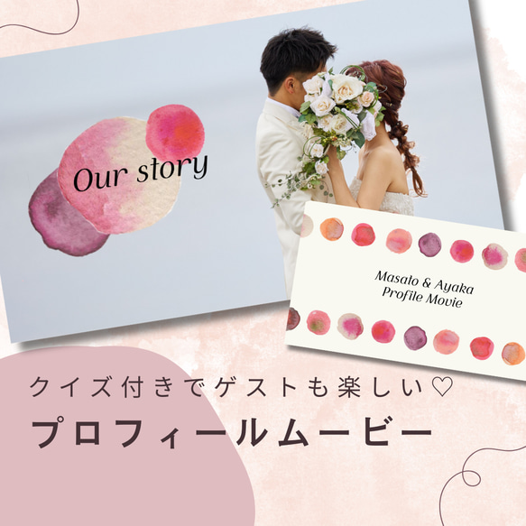 プロフィールムービー テンプレート 自作 circle ウエディングムービー 結婚式ムービー パワーポイント パワポ 1枚目の画像