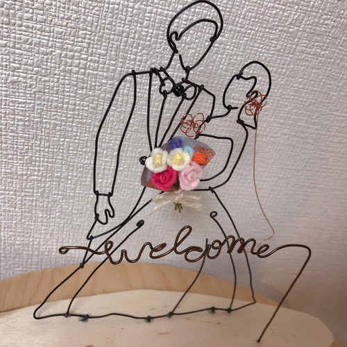 定番の冬ギフト ワイヤークラフト ワイヤーアート ウェルカムボード ウェルカム ウェルカムボード